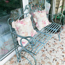 GaoF panchine per Patio retrò in Ferro per Uso Domestico, mobili da Giardino, sedie Doppie in Ferro Invecchiato per Il Tempo Libero, sedie con Schienale Decorativo per Portico, Adatte per Balcone