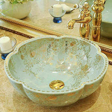 WEHOLY Lavabo Resina Pietra Naturale Ovale Incasso Farfalla Fiore in Ceramica Lavabo da appoggio Piccolo in Ceramica Artigianale 42cm
