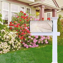 Zara Shimmer Metallic Soft Pink Gold - Copertura magnetica per cassetta postale per giardino, giardino, cortile, dimensioni standard, 53 x 45 cm