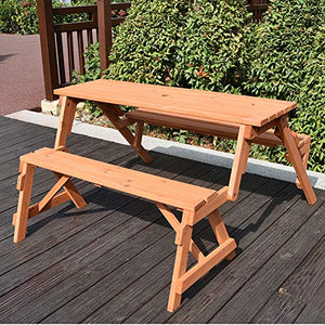 Legno massello da esterno Tavoli e sedie per il tempo libero panchine multifunzionali da balcone, sedute da cortile con braccioli e schienali, antipioggia e antisole, impermeabili e anticorrosivi