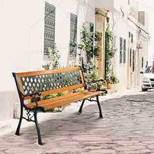 Panche per esterno Panchine da giardino in metallo, Home Balcone Portico Terrazza Sgabello Sedile Sedia Panchina per decorare il prato Parco, Mobili da esterno per esterni in legno e ghisa