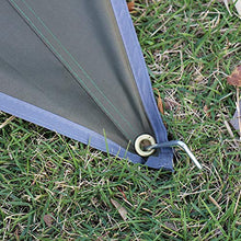 Ladieshow Super Large Protezione Solare Tenda da Campeggio Tenda da Sole a Triangolo Antivento Portatile Tappetino da Esterno(5 * 5 * 5M-Verde Chiaro Rivestito in Argento)