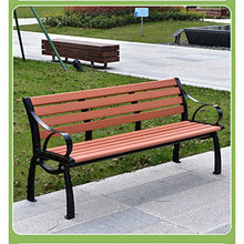 Panchina Da Esterno, Panchina Da Giardino Con Doppio Schienale In Plastica Anticorrosiva Per Balcone In Legno, Mobili Da Giardino, Panchina In Alluminio Pressofuso Per Il Tempo Libero, Per Veranda