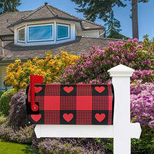 San Valentino rosso cuore bufalo mailbox cover magnetica grande postale casella avvolge giardino cortile decorazione casa dimensioni oversize 64,8 x 53,3 cm