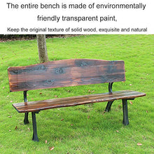 Panca da giardino in legno panca da giardino, sedili per parco divertimenti retrò in legno massello, protezione solare e mobili da giardino anticorrosione, per cortile / terrazza / balconi