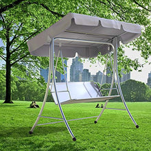 FAMKIT - Copertura per dondolo per sedia a baldacchino, impermeabile, per portico, cortile, piscina, Seaside (grigio)