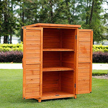 BESTSOON Armadietto da Esterno per Mobili da Giardino Attrezzo Esterno Governo di Legno Impermeabile Locker Balcone Toolbox Garden Storage Box Patio Governo di immagazzinaggio