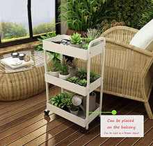 LYM &ripiano di stoccaggio Scaffalature Mobili per Bagno Finitura per Bagno Scaffale per Cucina Carrello per Verdura e Frutta 3 Strati con Ruote Scaffale Mobile Bianco Scaffale di Finitura