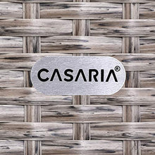 Deuba Set salottino da Giardino in polirattan 4 sedie impilabili 1 Tavolo Cuscini 7cm Spessore mobili Giardino Esterno