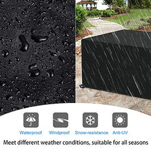 SanGlory Copertura Tavolo Giardino Esterno, Copertura per Mobili da Giardino - Telo Copri Protettivo Quadrato per Tavolo e Sedie da Esterni, Oxford Impermeabile Copertura Anti-UV (135 x 135 x 75cm)
