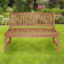 Panca da giardino Arezzo in legno massiccio di teak senza braccioli