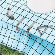 INHEMI 12 Pezzi Tovaglia Clip in Acciaio,Gadget Molla Fermatovaglia,Acciaio Inox Fermatovaglia Tavolo Panno Copertura Pinza per Outdoor Picnic Party , Argento(7.5 x 5.5 x 4.5cm)