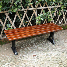 Panca da giardino panca in plastica, Panca robusta senza schienale, Panchina resistente alle intemperie e anticorrosiva per sedute da esterno, I piedini in metallo possono essere fissati a pavimento