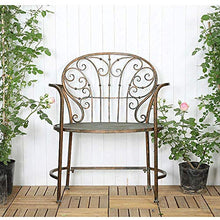 UWY Panchine da Giardino in Metallo Panchine da terrazza, Panchine da Giardino retrò Panchine da Balcone per Interni, Panchine da Parco con schienali, Sedie da Veranda, Panchine Doppie per Il Te