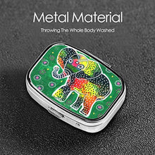Elefante Art Print Square Pillola Caso Portatile Scatola Tasca Portafoglio Tablet Medicine Holder Viaggio Organizzatore