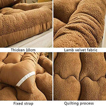 Adatto Per Materasso Futon Traspirante Resistente Per Tutte Le Stagioni, Materasso in Lana Di Agnello, Materasso Pieghevole Tatami Mat, khaki-200x220cm