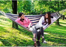 Amaca da esterno in cotone 200 * 150 cm Outdoore Canvasdouble Amaca da viaggio portatile Sedia sospesa Sedia altalena Amaca Tentg, Cuscinetto: 300Kg