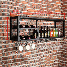 Splendidamente Portabottiglie Peaceip Ferro Appeso A Parete Doppio Bar Ristorante Bar Decorazione Capovolto Porta Bicchiere Casa (Dimensioni: 150cm)