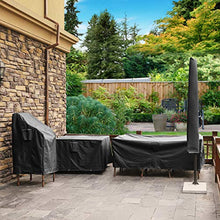 SONGMICS Copertura Ombrellone con Bacchetta, Tessuto Oxford 600D Impermeabile, Telo Protettivo per Ombrelloni Fino a 2 m, Anti-Sbiadimento, Cerniera, 134 x 25 cm, Nero GFC134BK