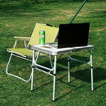 QNMM Tavolo Pieghevole da Campeggio, Tavolo Pieghevole in Alluminio Leggero Regolabile in Altezza Portatile per Picnic All'aperto da Giardino da Cucina