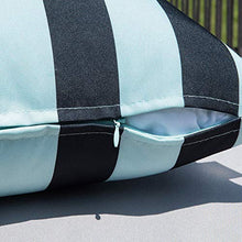 MIULEE Copricuscini 2 Pezzi a Lighe Federe per Cuscini Riutilizzato Soggiorno Interno Divano Giardino Impermeabile Classico Resistente Salotto 30x50 CM Blu Chiaro