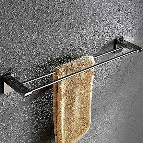 Portasciugamani Cucina Parete in Acciaio Inox 304 con Asta a Doppio Braccio da 60 cm Porta Asciugamani