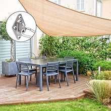 MoonSing Kit di Fissaggio per Vela Parasole, 40 Pezzi 304 Acciaio Inossidabile Kit di Installazione per Tenda a Vela da Sole per Ombra Giardino Patio Rettangolare e Triangolare