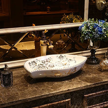 Lavabo da appoggio in ceramica a forma di lavabo con lavabo in ceramica a forma di arte creativa (57x36x12cm) Lavandini bagno