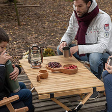 Tavolo Pieghevole da Esterno, Rotolo di Uova Barbecue da Campeggio per Picnic Tavolo da Pranzo per La Casa Scrivania Tavolo da Picnic per Barbecue in Legno Massello,120 * 60 * 45cm