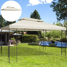 Outsunny Tetto sostitutivo per Gazebo Tenda da Giardino 3x4m (Crema)