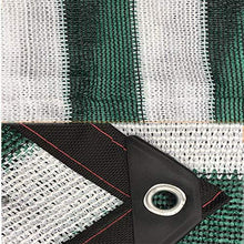 YS Panno Ombreggiante Multiuso per Esterni con Protezione Solare Al 90% per Uso Domestico Bordo con Nastro Adesivo Verde con Occhielli Rete Ombreggiante a Strisce Verde Scuro Uv,5X8M