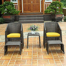Tavolo in vimini in rattan mobili in patio e set sedia, Arredamento per esterni Mobili da giardino in rattan Set di mobili per la famiglia Arredo per la famiglia all'aperto per giardino all'aperto