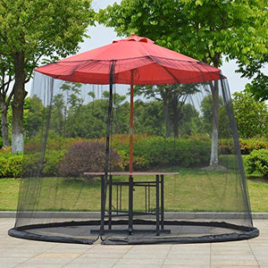 Fayeille - Copertura parasole per tavolo da ombrellone, con ingresso con cerniera, pieghevole, per il giardino