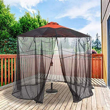 Schermo all'aperto ombrellone Ombrellone Tavolo Ombrellone zanzara copertura della rete Bug Rete di copertura, Ombrellone Converter copertura Trasforma il tuo Parasol in un Gazebo (Colore: 275 * 230 c