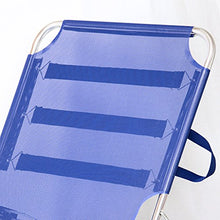 Lettino bradina prendisole in alluminio pieghevole blu per spiaggia mare giardino 05040