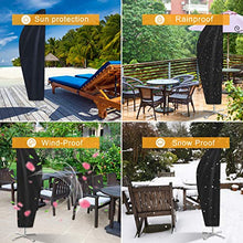 Awroutdoor Fodera Protettiva per Ombrellone, Copertura protettiva per ombrellone, Oxford 420D polyester, Impermeabile, antipolvere e resistente ai raggi UV(Con asta telescopica)280*30*81*45cm