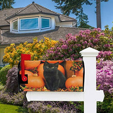 Autunno Nero Gatto Zucca Halloween Cassetta Postale Copre Magnetica Caduta Animale Gattino Foglie d'Acero Giardino Giardino Giardino Casa Decor Dimensioni Standard 53,3 cm x 45,7 cm