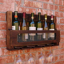 LHQ-HQ Montaggio a Parete American Style Wine Rack Rack Solid Wine Rack Legno, Vetro Wine Rack Hanging e Supporto della cremagliera for la Cucina/Bar