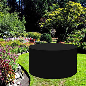 WZDD Copertura Tavolo Giardino Impermeabile 244cmx59cm, Copritavolo Rotondo per Mobili, Telo Copri Tavolo per Esterno Oxford 420D Resistente Copri Tavolo da Giardino