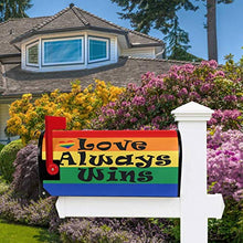 Arcobaleno Gay Love Always Wins LGBT Cuore Casella Postale Copre Magnetica Giardino Cantiere Decorazione Casa Dimensioni Standard 53,3 cm x 45,7 cm