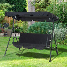 CTEJ Coperchio Superiore Sostitutivo Oscillante Tenda da Tenda da Tenda da Sole Battente Impermeabile Resistente Altalena Baldacchino Altalena,Nero,164 * 114 * 15cm