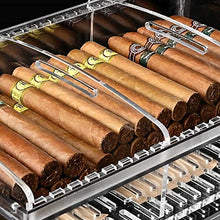 Scatola Porta Sigari Grande capacità Trasparente scatola di sigaro acrilico Contenitore di riparazione del contenitore di riparazione del contenitore sigillato Regalo da uomo Umidificatori Humidor