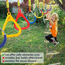 Anelli Swing Bar, Altalena per Bambini, 3Pcs Colorful Backyard Outdoor Gymnastics Ring, Monkey Ring, Climbing Ring And Obstacle Ring, Outdoor Indoor Handshake Climbing Ring