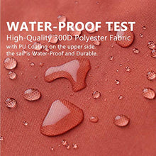 CLJ LWY Tenda da Sole Tenda da Sole Tenda da Sole Tenda da Sole per Feste da Giardino all'aperto Resistenza all'Acqua Anti UV Tessuto Oxford Ruggine Quadrato Rosso Rettangolo Triangolo (3x3x4,3m)