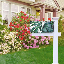 Copertura magnetica per cassetta postale con foglie di palma tropicale di ibisco, design unico, per giardino, cortile, dimensioni standard, 53 x 45 cm