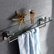 Great Coat Ganci, Mensola di vetro for bagno, 1 rack for il trucco a 1 livello con Portasciugamano, Mensole da cucina in 304, il 18,5 '' in acciaio inossidabile e tempi;5.1 '' e tempi;5.1 '' Tieni la