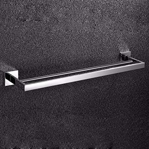 MBYW portasciugamani Moderno Portasciugamani da Bagno, portasciugamani, portasciugamani Doppio Quadrato in Acciaio Inox, Ciondolo con Hardware, portasciugamani con spazzole