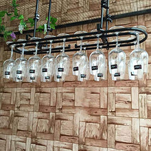 YWYW portabottiglie in Metallo portabicchieri in Ferro battuto portabicchieri rovesciato portabicchieri da Vino Creativo Bar portabicchieri Appeso portabicchieri in Vetro Alto (Dimensioni: 80 * 25cm)