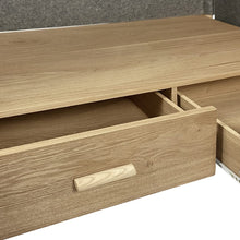 Meubletmoi - Armadio in legno di frassino e feltro grigio, 2 cassetti, stile bordo mare, AGDE 6537