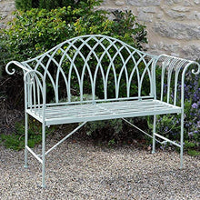 GaoF Panca da Giardino per terrazza panchina in Metallo per Esterni, Panca a Due posti per Il Tempo Libero con Schienale e braccioli, Sedile per Veranda da Cortile con Struttura in ghisa, mobili da